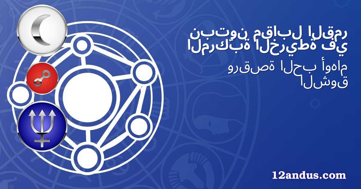 القمر مقابل نبتون في الخريطة المركّبة