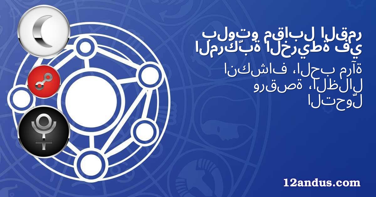 القمر مقابل بلوتو في الخريطة المركّبة