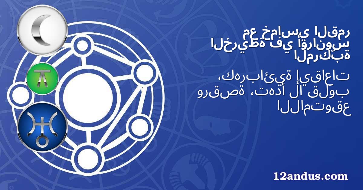 القمر خماسي مع أورانوس في الخريطة المركّبة