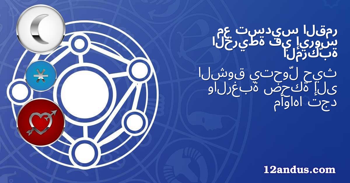 القمر تسديس مع إيروس في الخريطة المركّبة