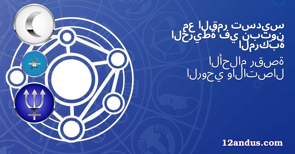 تسديس القمر مع نبتون في الخريطة المركّبة