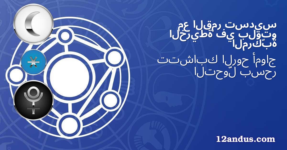 تسديس القمر مع بلوتو في الخريطة المركّبة