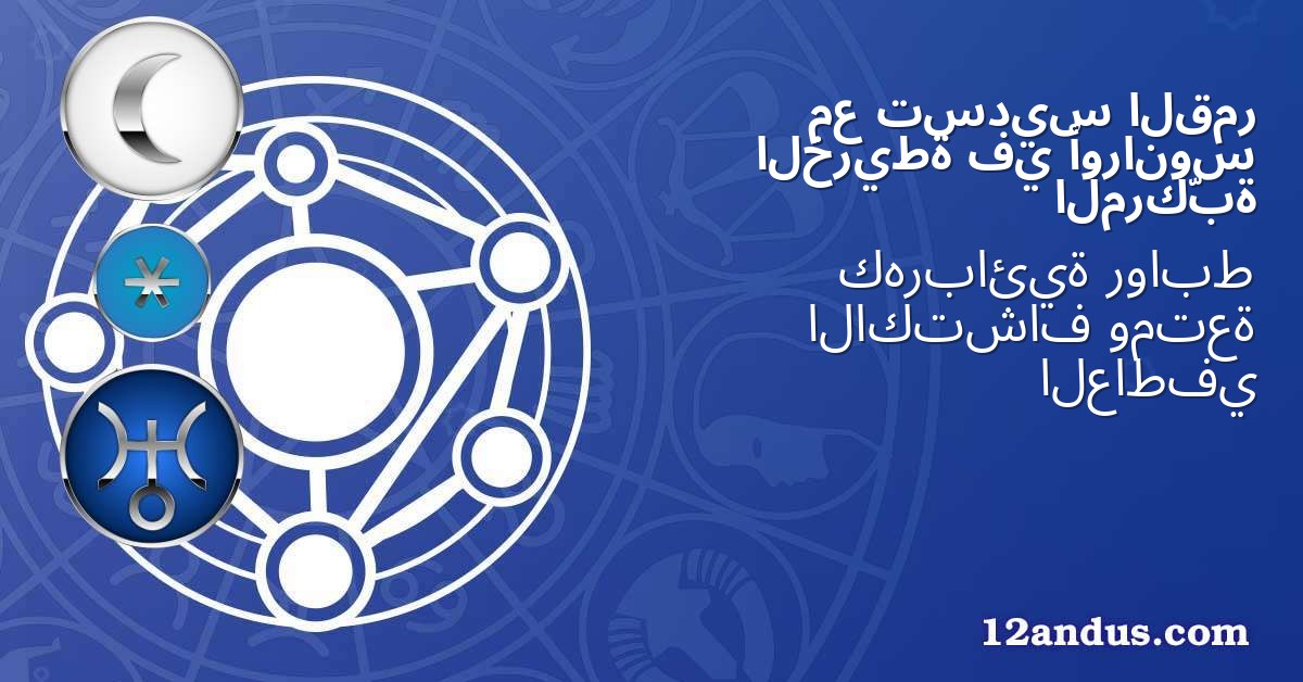 القمر تسديس مع أورانوس في الخريطة المركّبة
