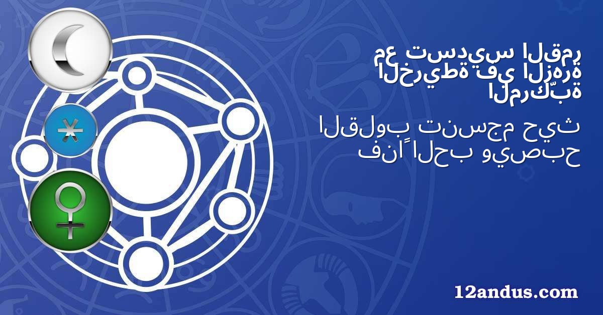 القمر تسديس مع الزهرة في الخريطة المركّبة