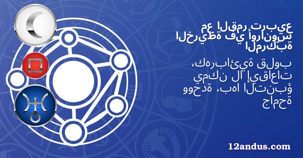 تربيع القمر مع أورانوس في الخريطة المركّبة