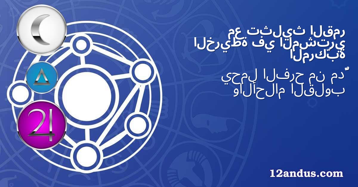 القمر تثليث مع المشتري في الخريطة المركّبة