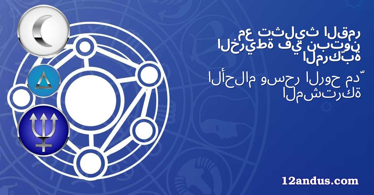 القمر تثليث مع نبتون في الخريطة المركّبة
