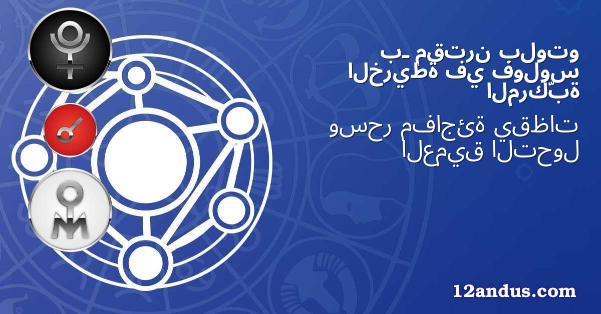 بلوتو مقترن بـ فولوس في الخريطة المركّبة