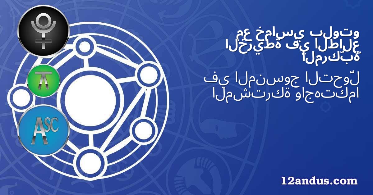 بلوتو خماسي مع الطالع في الخريطة المركّبة