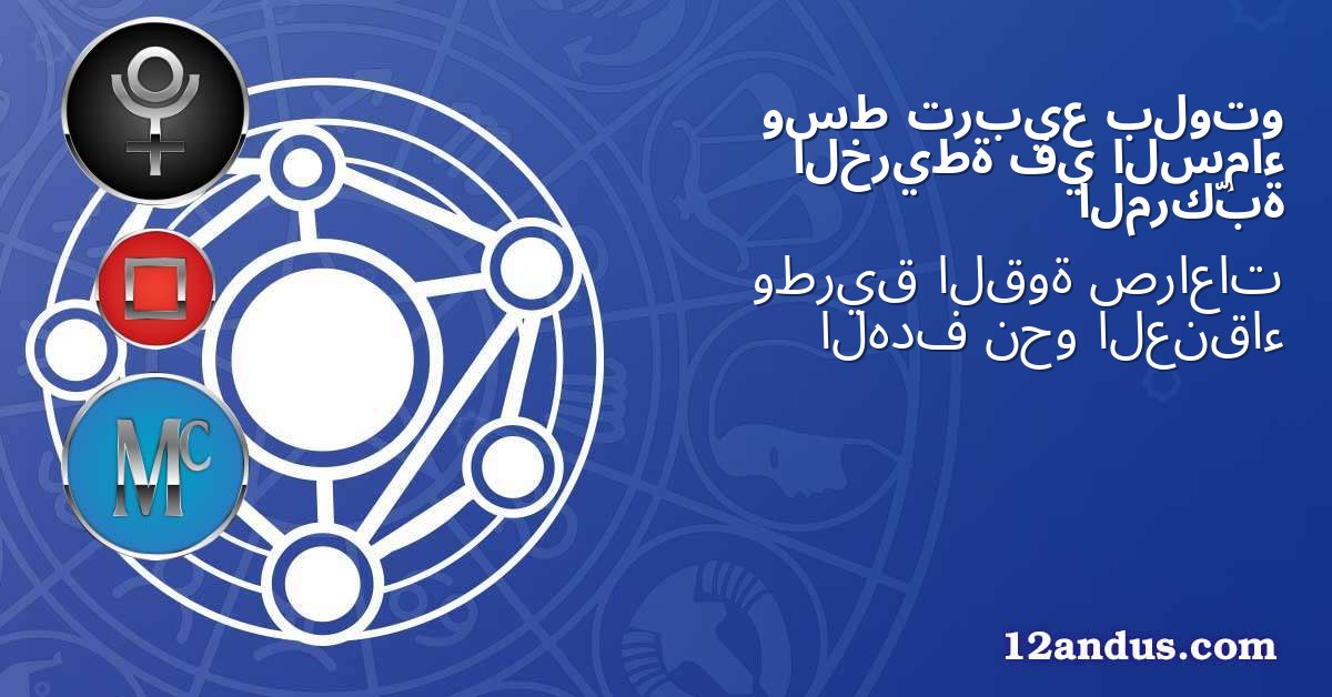 بلوتو تربيع وسط السماء في الخريطة المركّبة