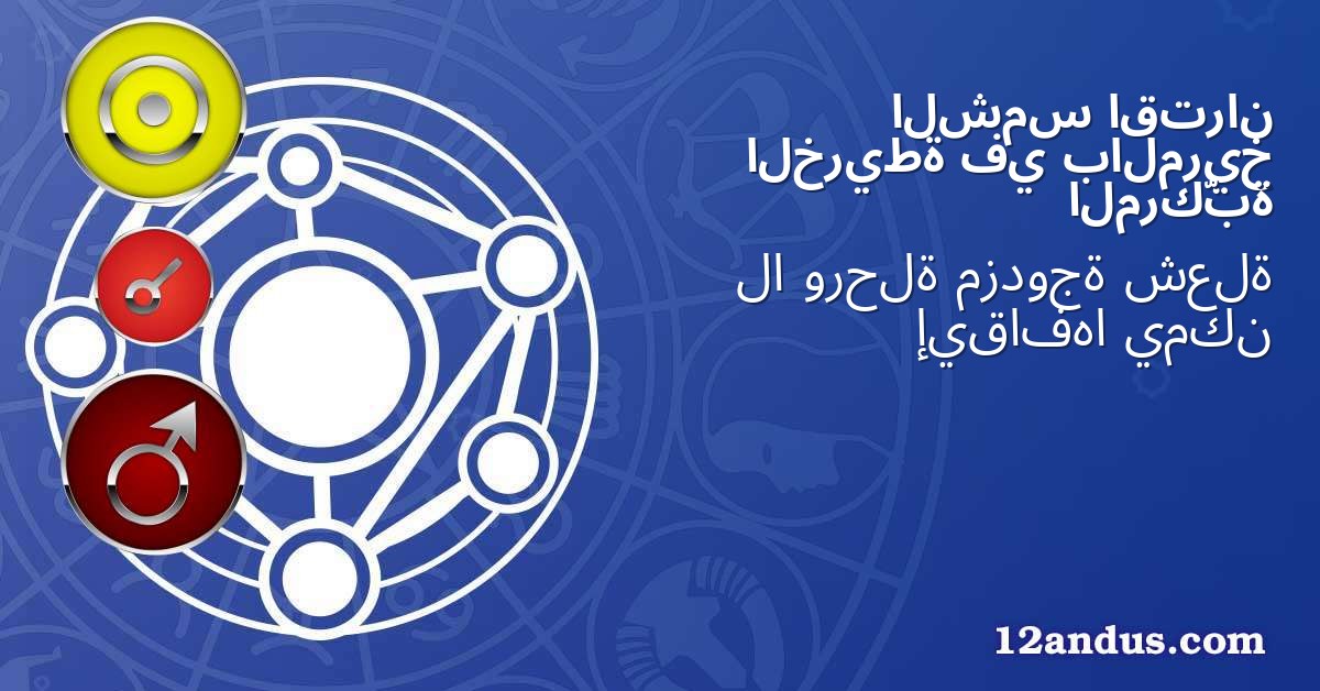 اقتران الشمس بالمريخ في الخريطة المركّبة