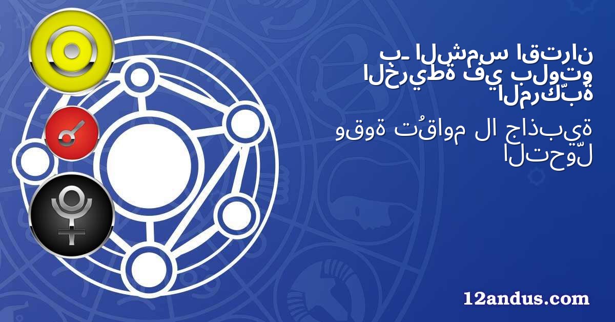 اقتران الشمس بـ بلوتو في الخريطة المركّبة