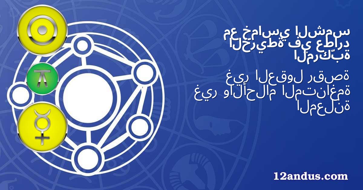 الشمس خماسي مع عطارد في الخريطة المركّبة