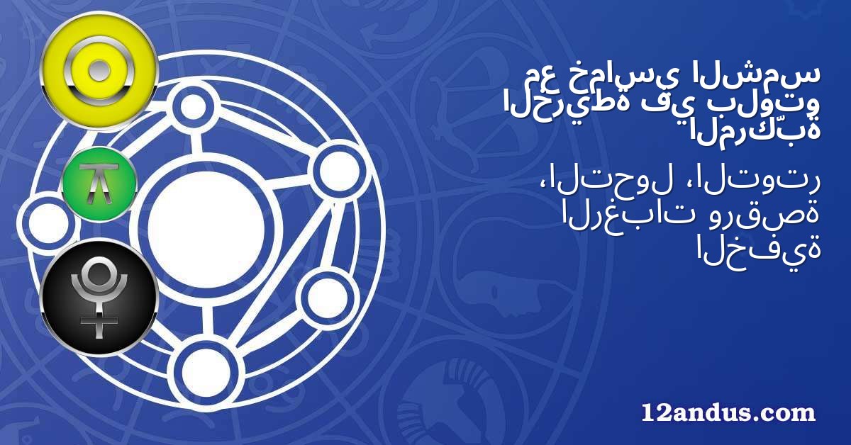 الشمس خماسي مع بلوتو في الخريطة المركّبة