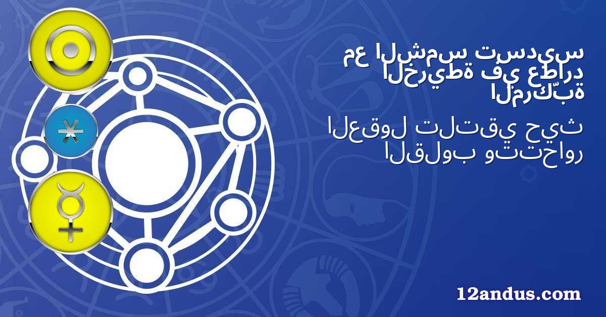 تسديس الشمس مع عطارد في الخريطة المركّبة