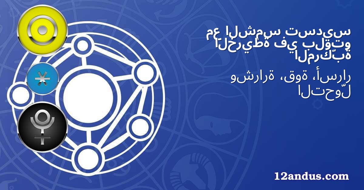تسديس الشمس مع بلوتو في الخريطة المركّبة