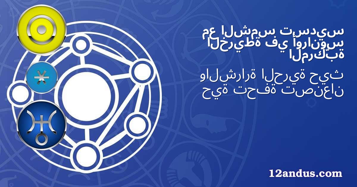 تسديس الشمس مع أورانوس في الخريطة المركّبة