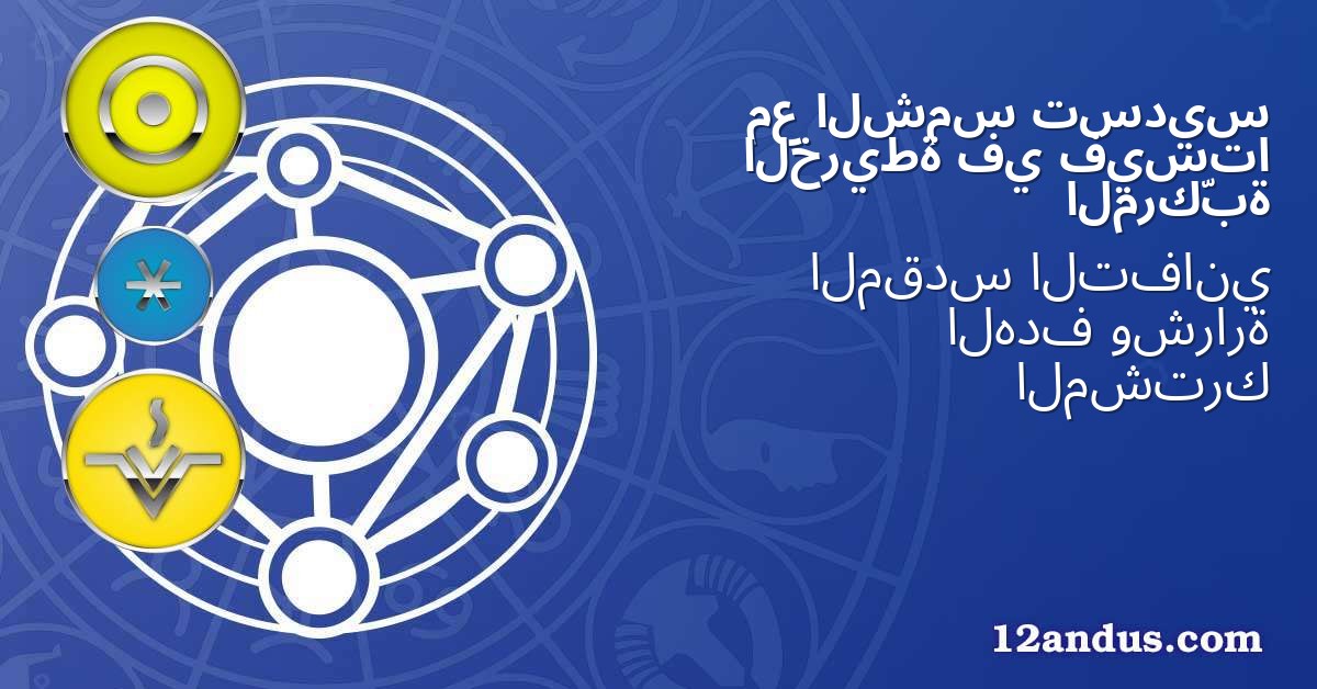 تسديس الشمس مع فيستا في الخريطة المركّبة
