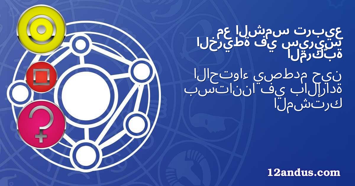 تربيع الشمس مع سيريس في الخريطة المركّبة