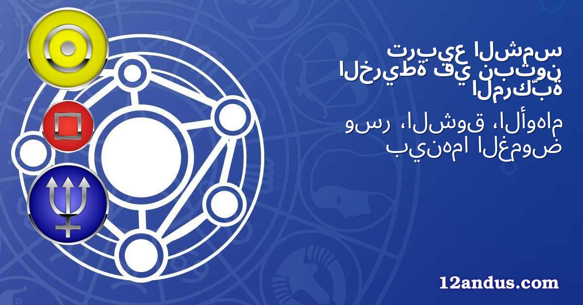 الشمس تربيع نبتون في الخريطة المركّبة