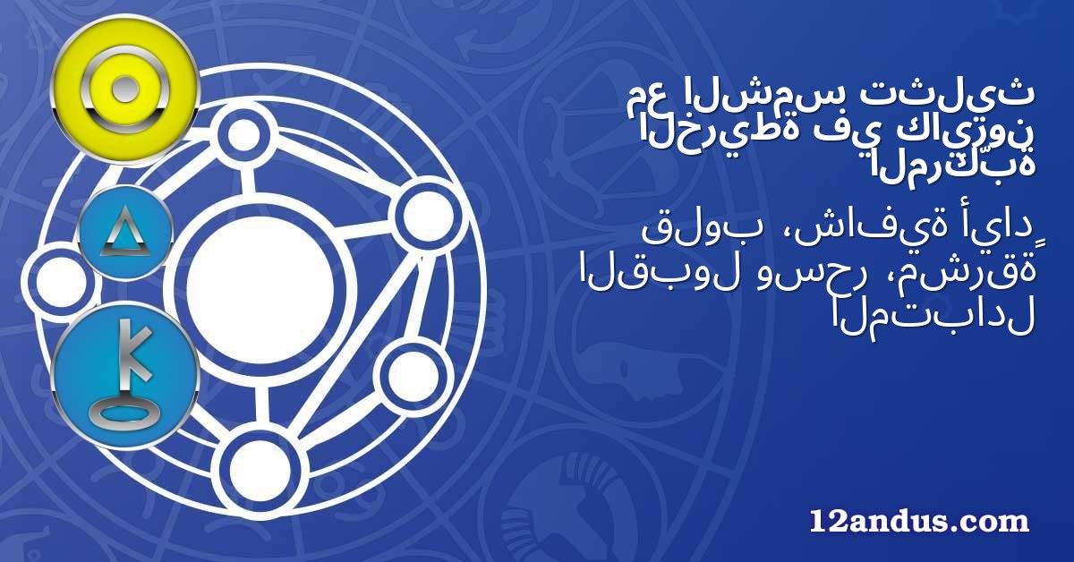 تثليث الشمس مع كايرون في الخريطة المركّبة