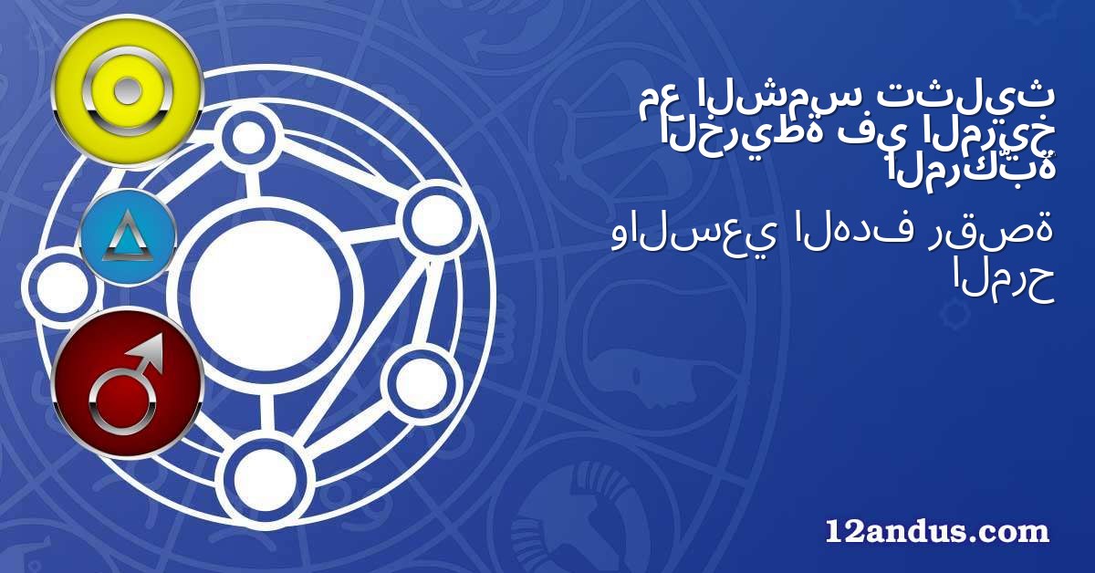 تثليث الشمس مع المريخ في الخريطة المركّبة