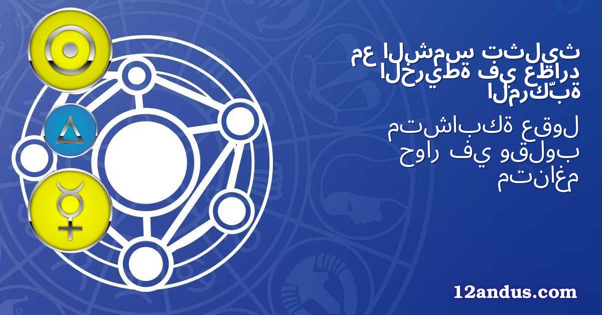 تثليث الشمس مع عطارد في الخريطة المركّبة