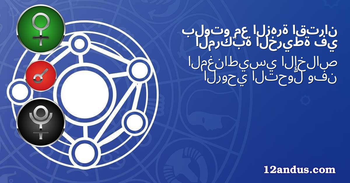 اقتران الزهرة مع بلوتو في الخريطة المركّبة