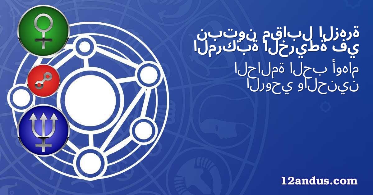 الزهرة مقابل نبتون في الخريطة المركّبة