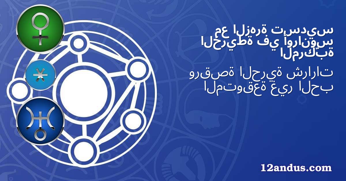 تسديس الزهرة مع أورانوس في الخريطة المركّبة