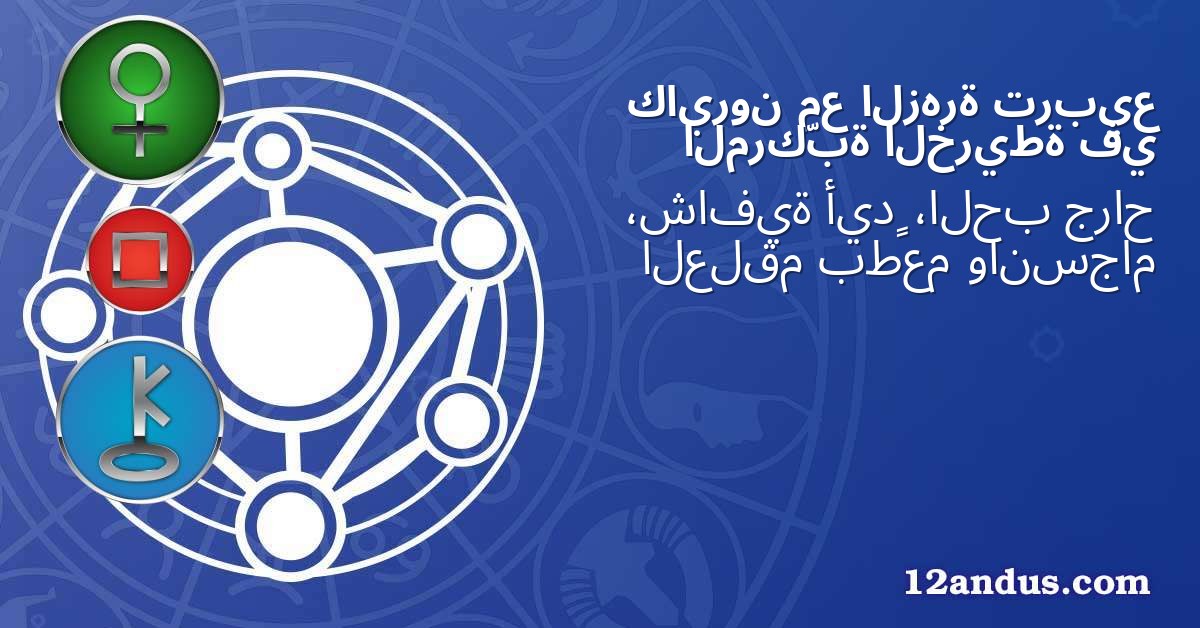 تربيع الزهرة مع كايرون في الخريطة المركّبة