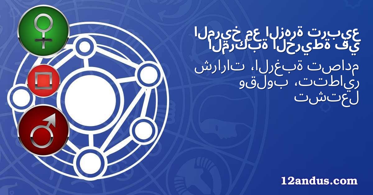 تربيع الزهرة مع المريخ في الخريطة المركّبة