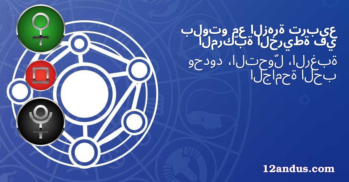 تربيع الزهرة مع بلوتو في الخريطة المركّبة