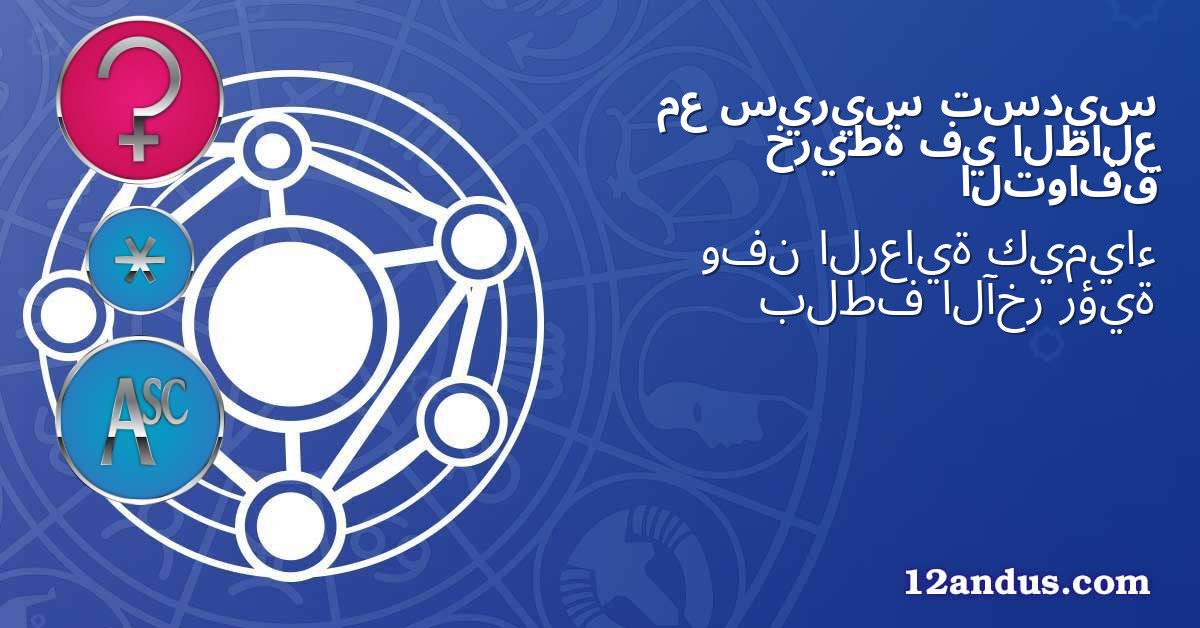 تسديس سيريس مع الطالع في خريطة التوافق