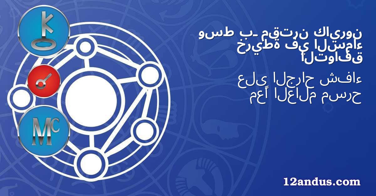 كايرون مقترن بـ وسط السماء في خريطة التوافق