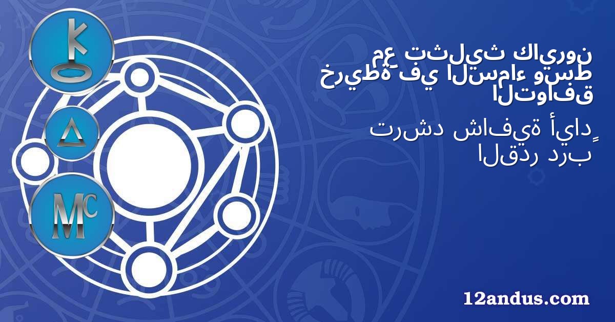 كايرون تثليث مع وسط السماء في خريطة التوافق
