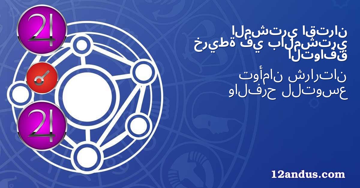 اقتران المشتري بالمشتري في خريطة التوافق