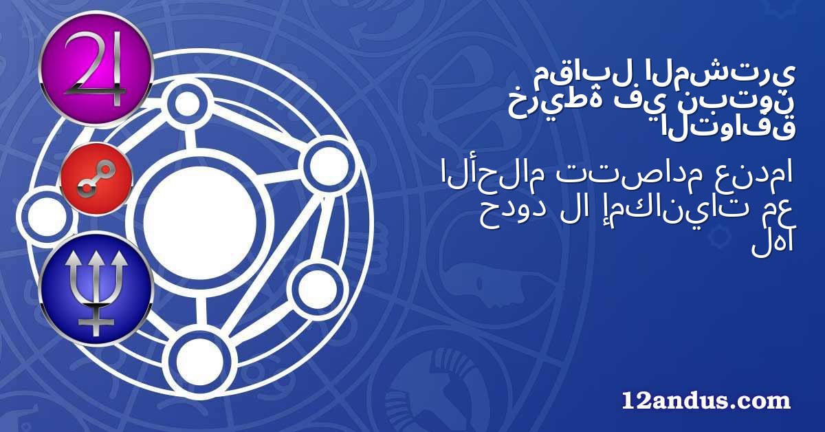 المشتري مقابل نبتون في خريطة التوافق
