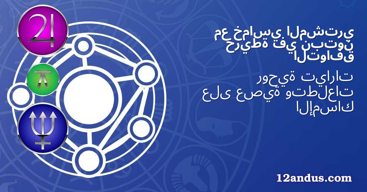 المشتري خماسي مع نبتون في خريطة التوافق