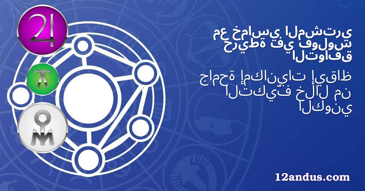 المشتري خماسي مع فولوس في خريطة التوافق