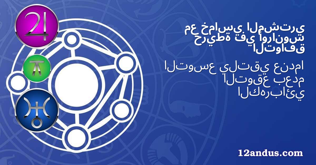 المشتري خماسي مع أورانوس في خريطة التوافق