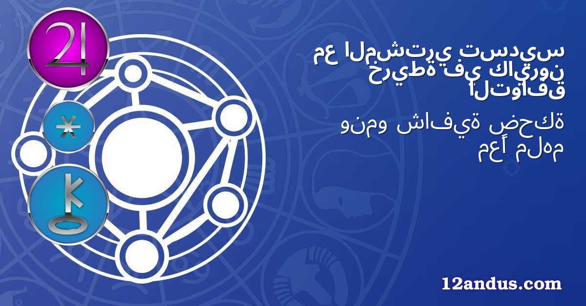 تسديس المشتري مع كايرون في خريطة التوافق