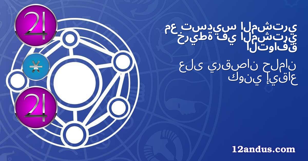 المشتري تسديس مع المشتري في خريطة التوافق