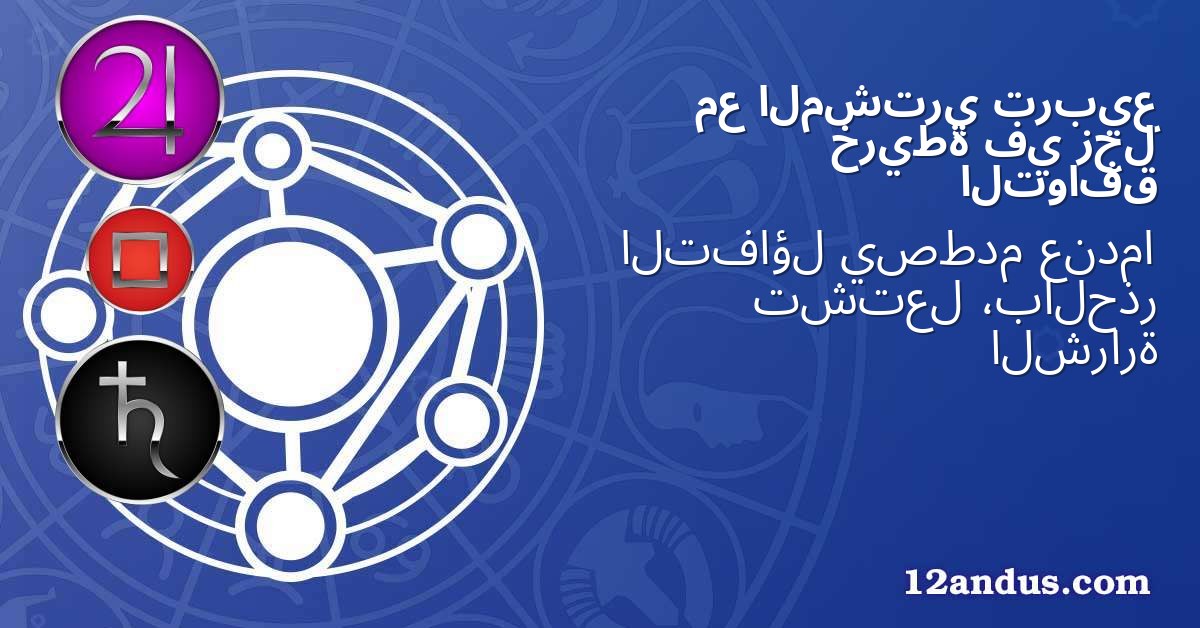 تربيع المشتري مع زحل في خريطة التوافق
