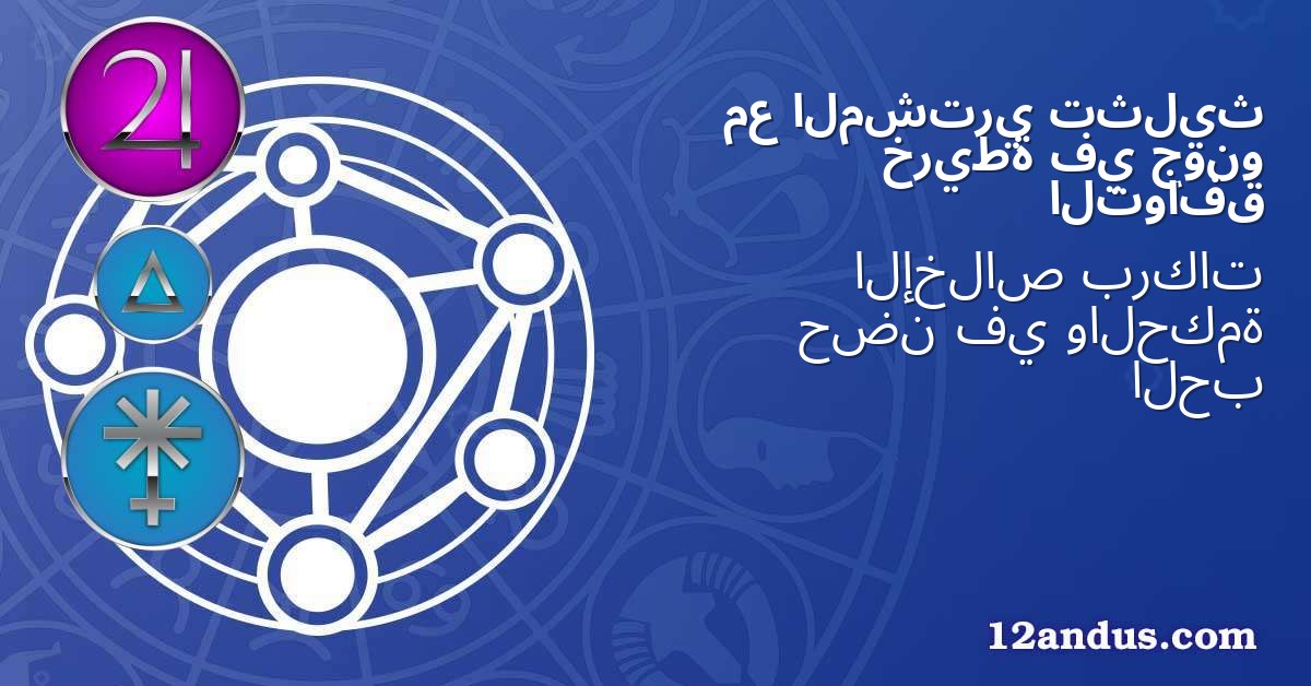 تثليث المشتري مع جونو في خريطة التوافق