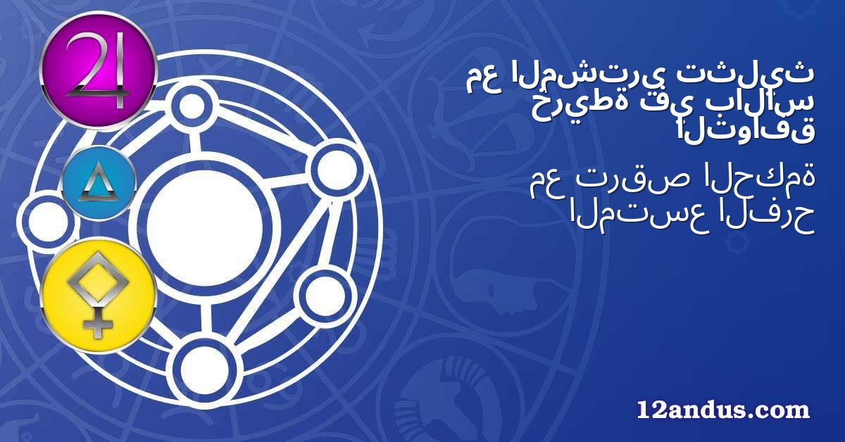 تثليث المشتري مع بالاس في خريطة التوافق