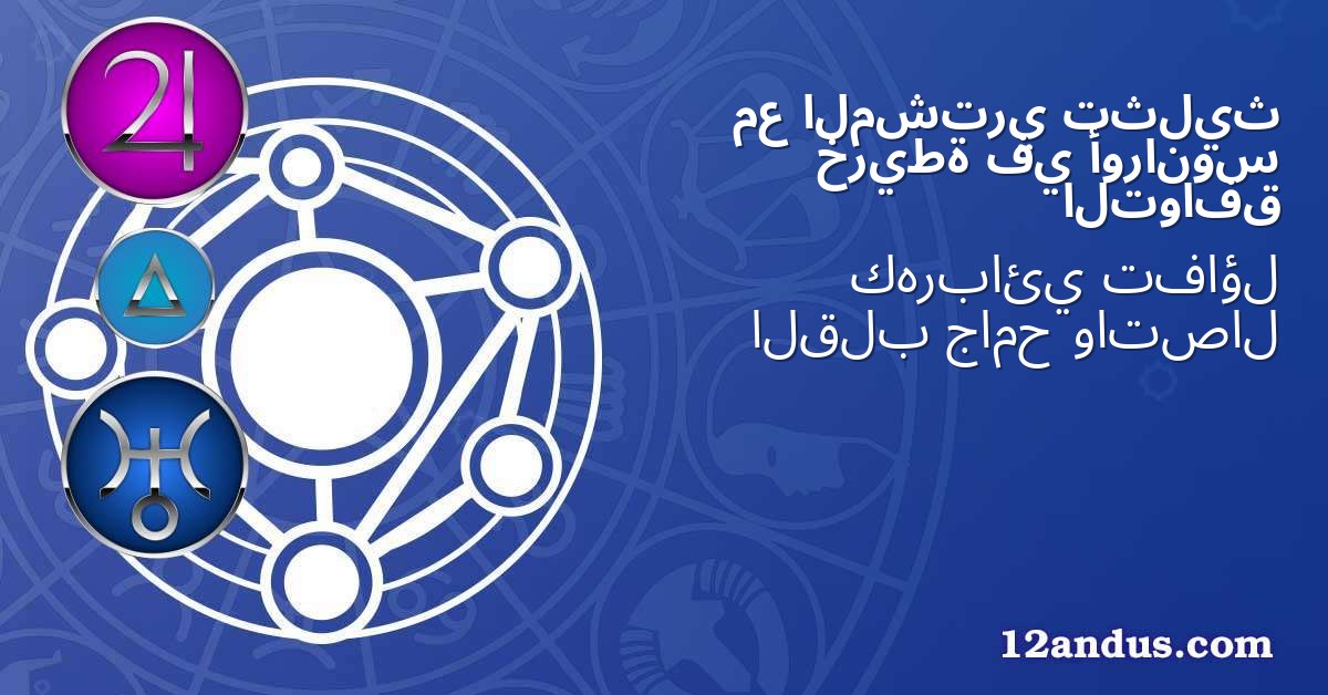 تثليث المشتري مع أورانوس في خريطة التوافق
