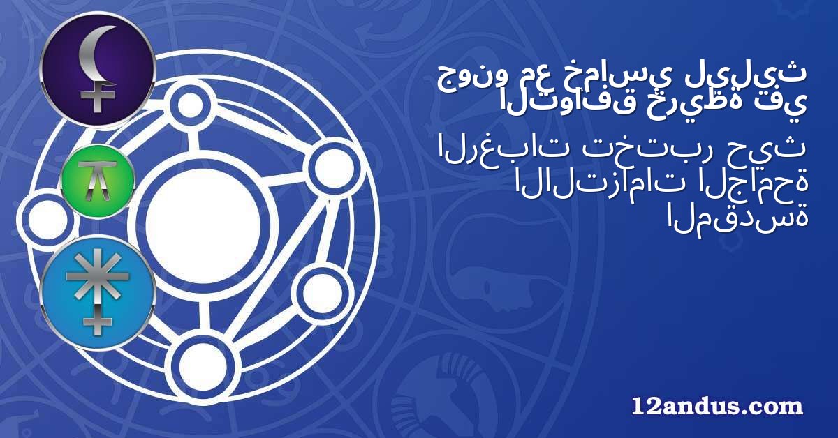 ليليث خماسي مع جونو في خريطة التوافق