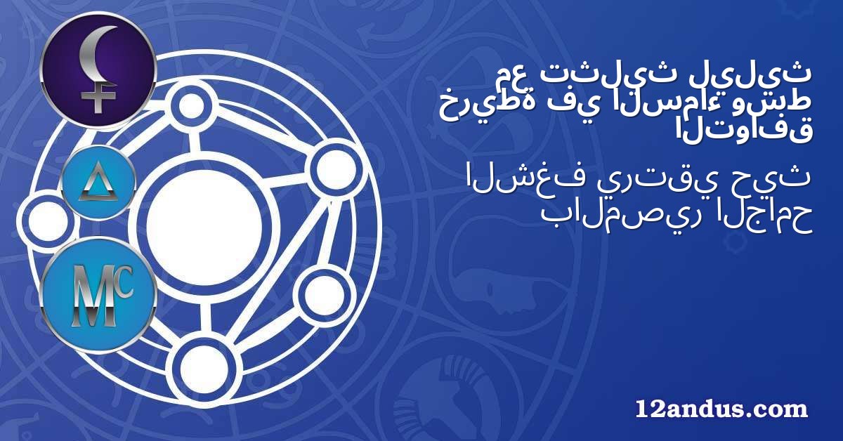 ليليث تثليث مع وسط السماء في خريطة التوافق