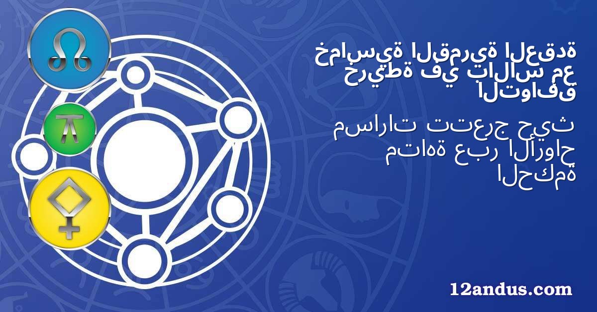 العقدة القمرية خماسية مع بالاس في خريطة التوافق